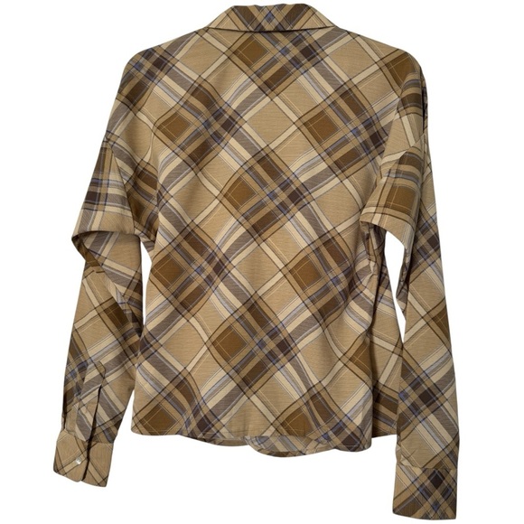 Lauren Ralph Lauren Wrap Plaid Blouse – XS Fall Colors - Picture 2 of 7